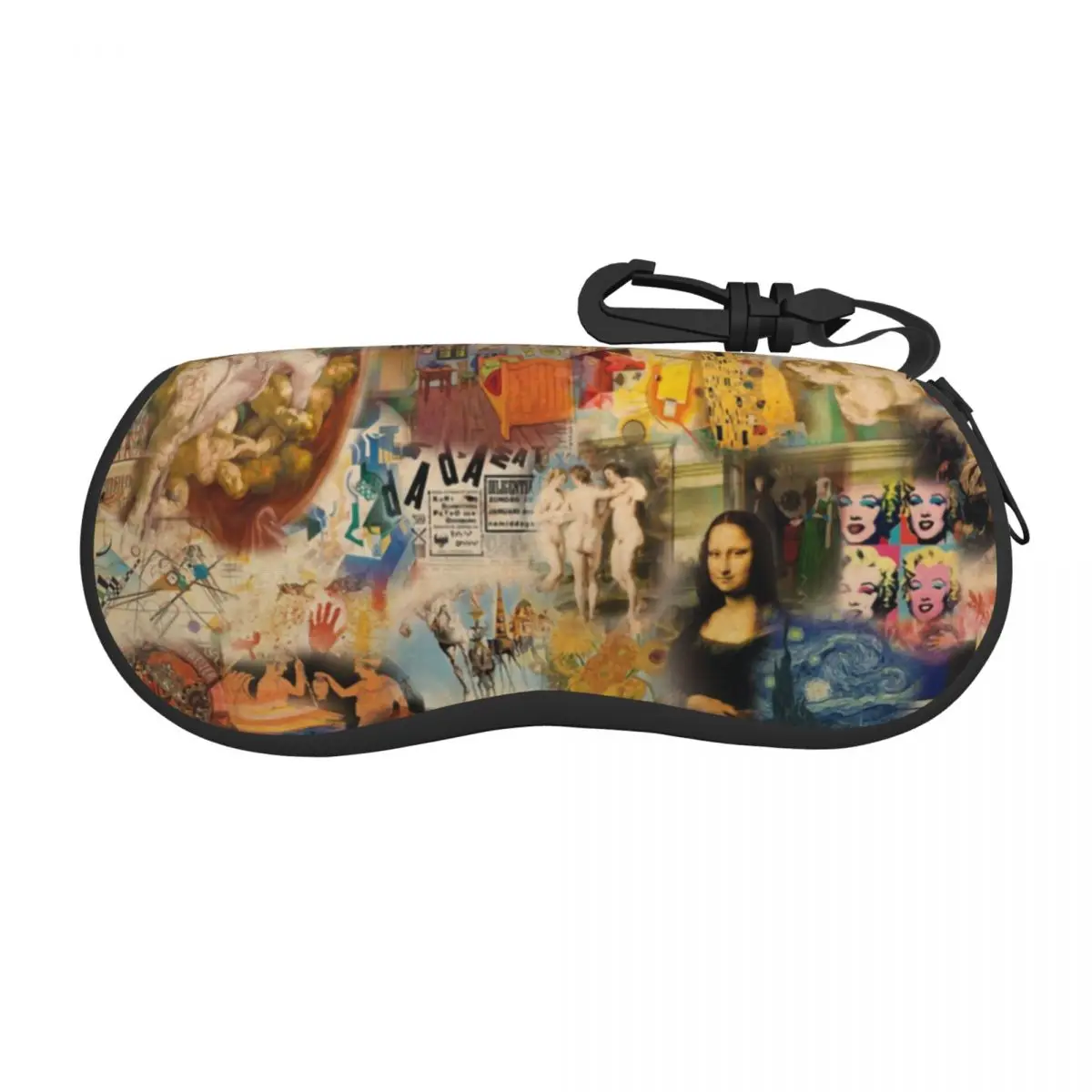 حافظة نظارات فنية لفان جوخ للرجال والنساء ، حافظة لينة مع حقيبة حماية لفن فن فان جوخ ، مونا ليزا ، بيكاسا