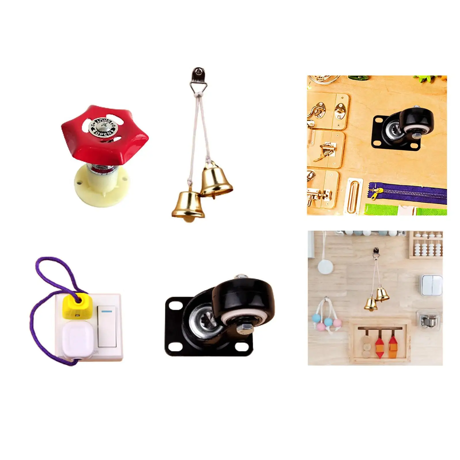 Busy Board Accessories Travel Toy Intellectual Development Motor Skill Early Education DIY Toy Parts Activity Board for Kids