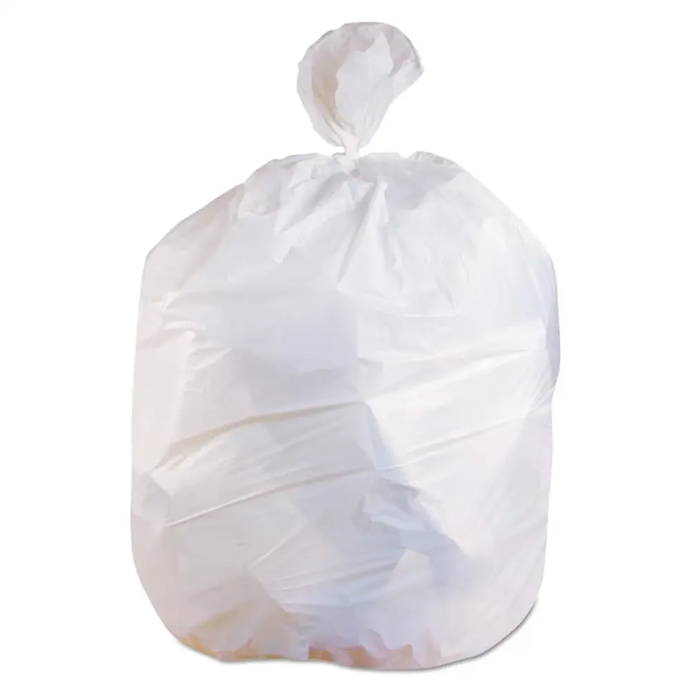 Commercial Grade White Trash Bags 16 gal Tear/Puncture Resistant 500/Carton