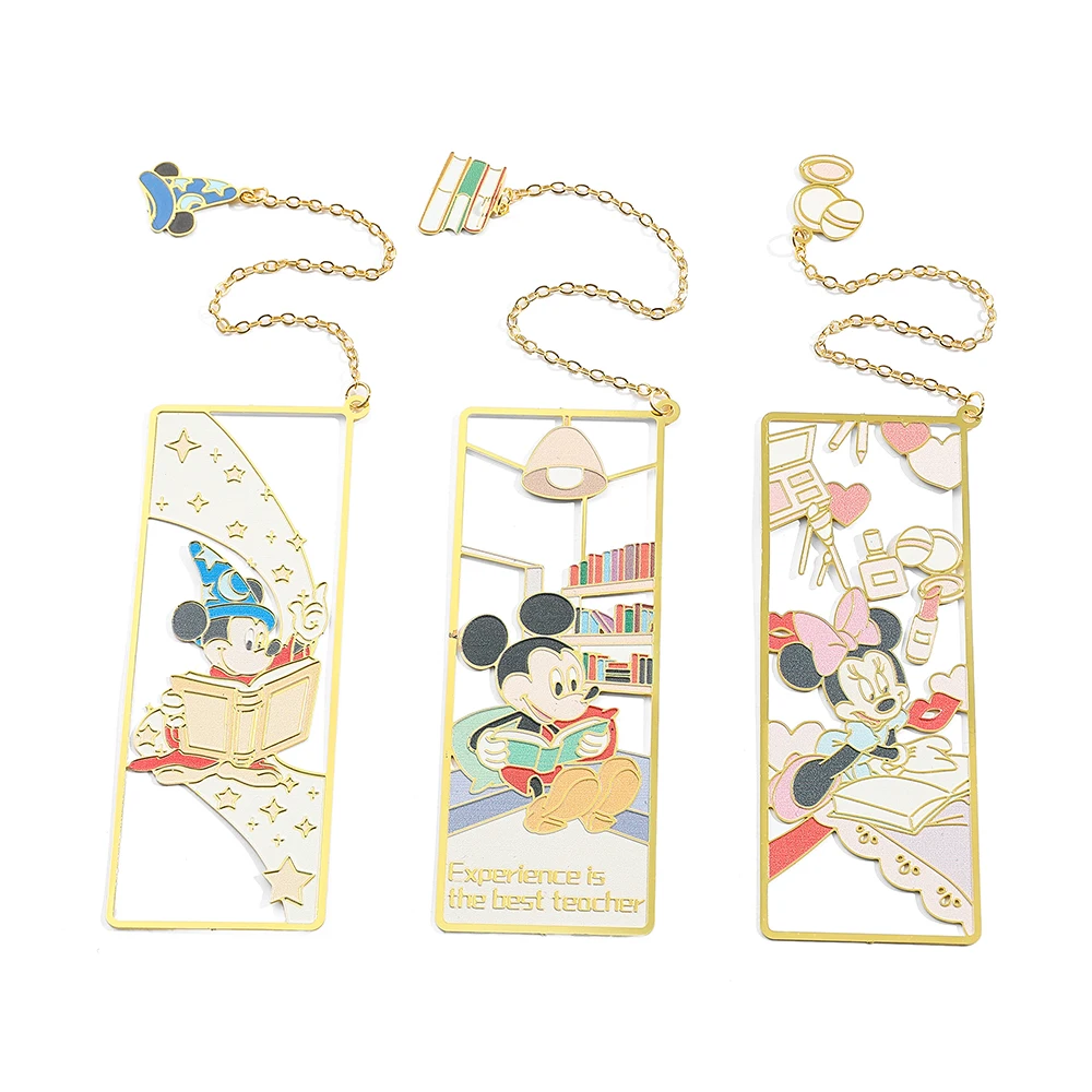 Mickey Mouse Mickey Minnie Cute Bookmark Hollow Cartoon Bookmark Page Marking Stationery Gifts For Boys Girls Festival Gifts