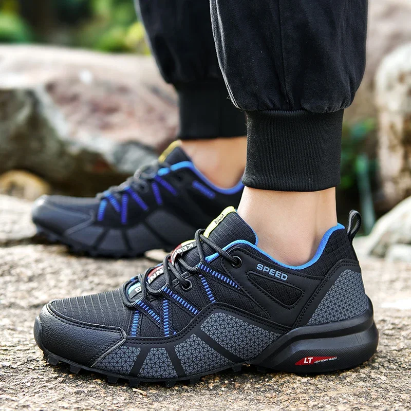 Men Hiking Shoes Outdoor Sneakers Climbing Training Non-slip Sports Shoes Trekking Breathable Camping Trail Jogging Shoes