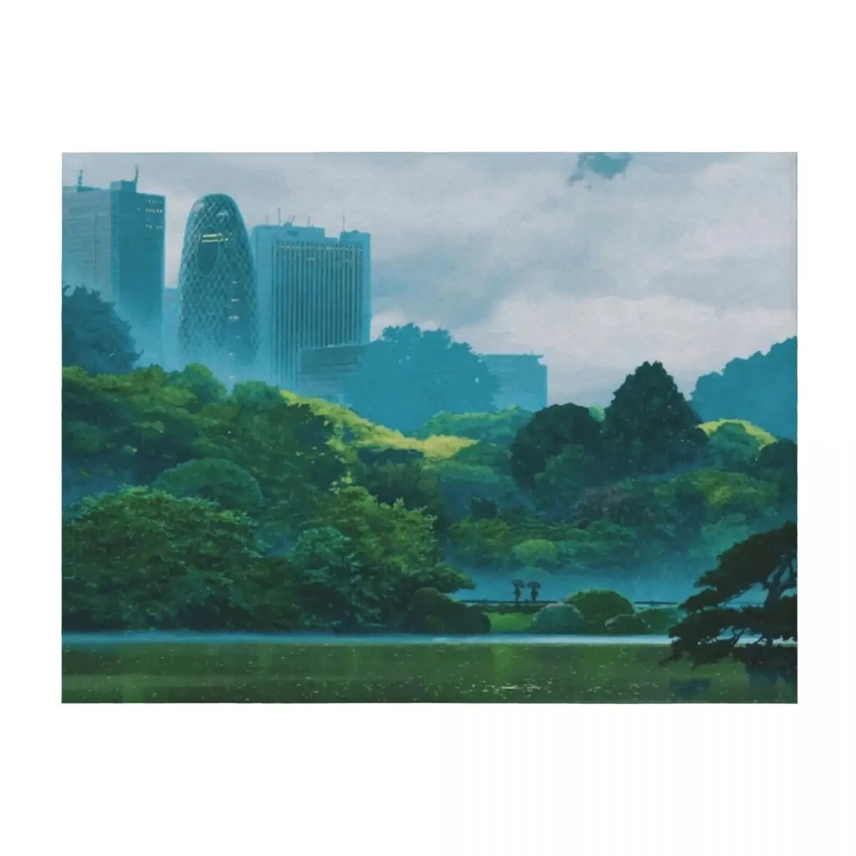 

Anime View from Shinjuku Gardens Throw Blanket Soft Plush Plaid christmas gifts heavy to sleep Retros Blankets