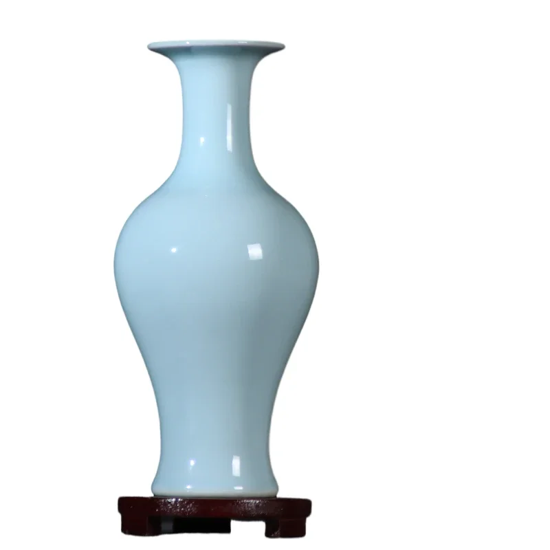 

Green beans misty blue azure ceramic vase decoration crafts decorating vase living room decorations celadon flower arrangement