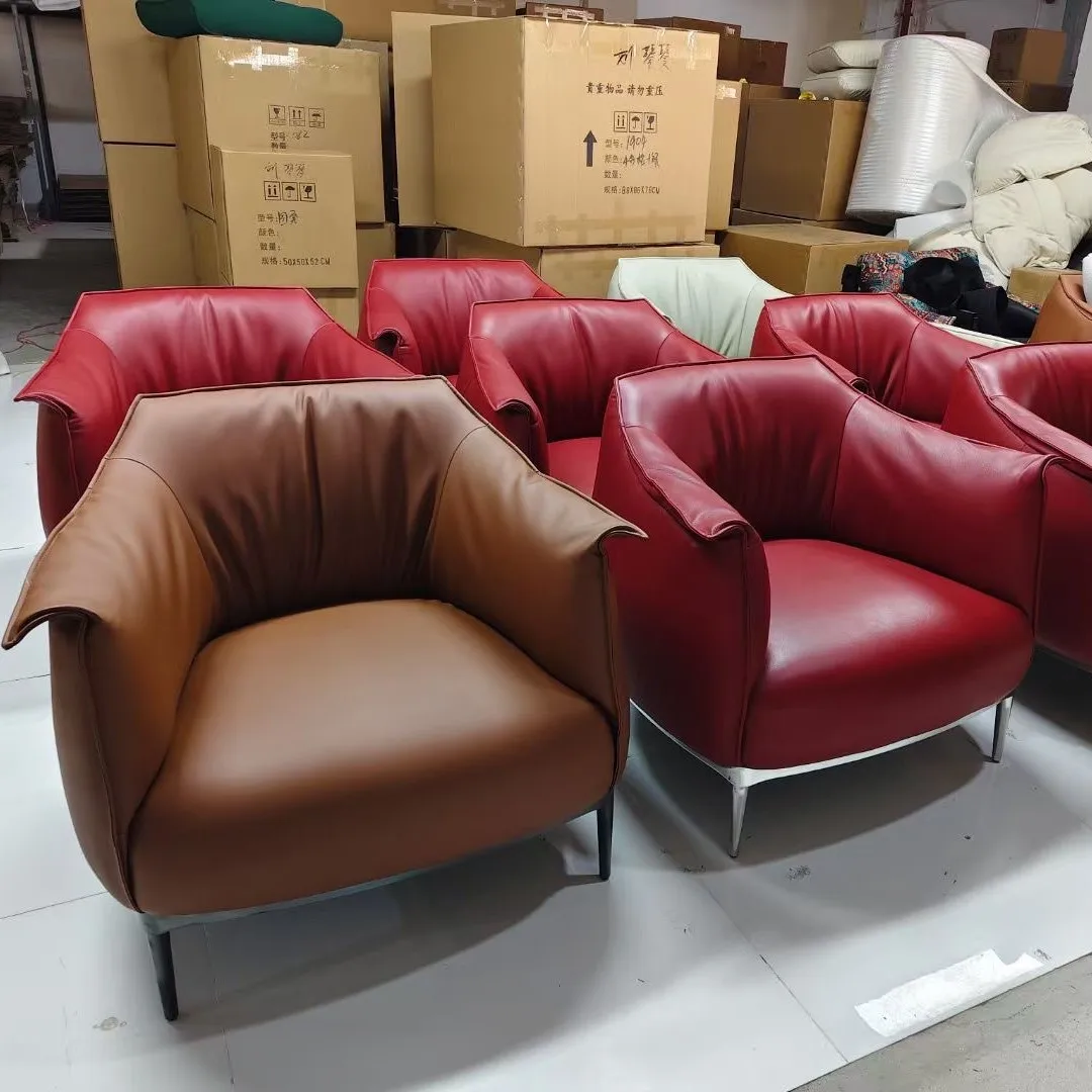 Simples sofá único cadeira pequeno apartamento quarto lazer sala de estar cadeira combinando sofá de negociação criativa