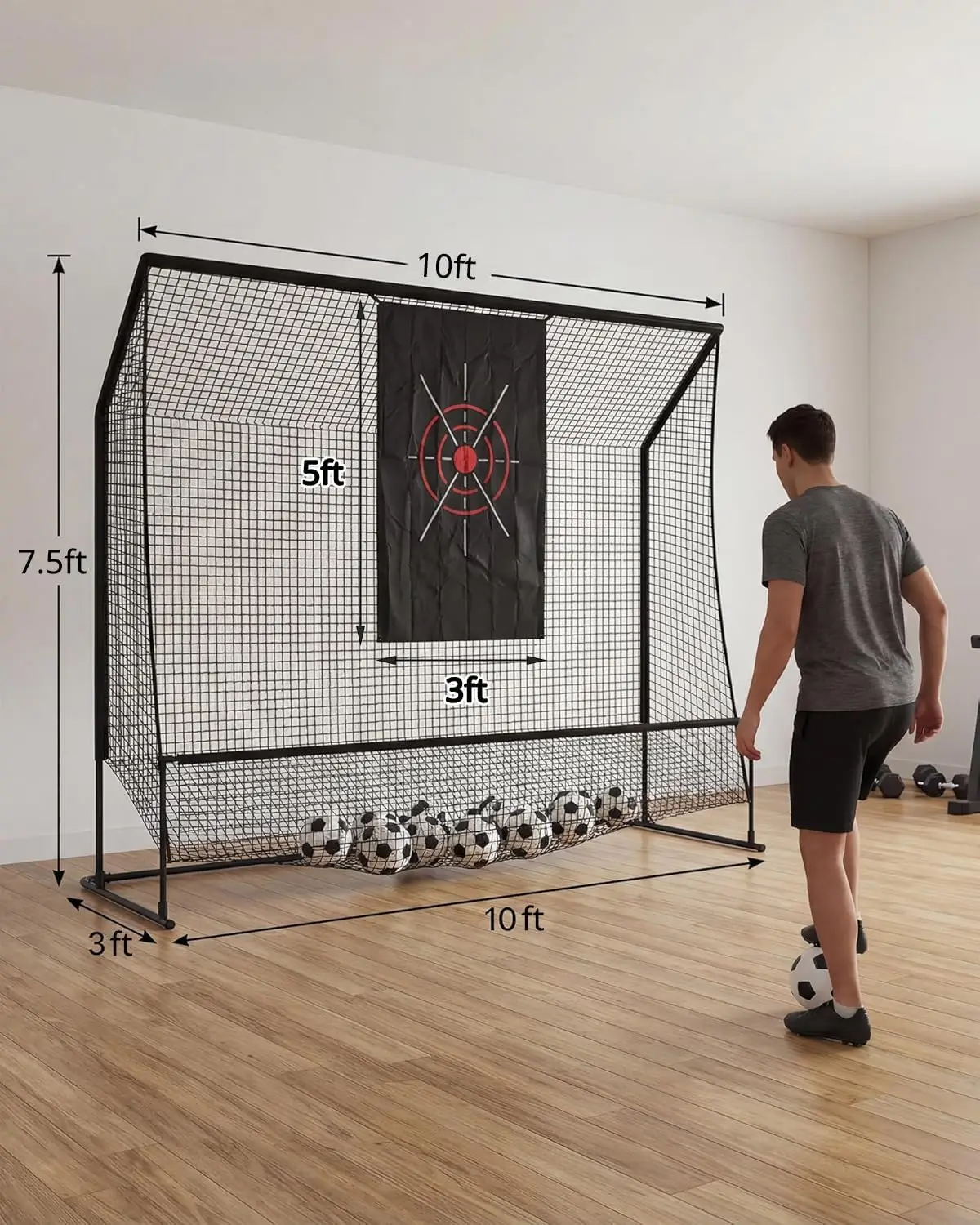 10x7.5FT Golf Practice Net for Indoor and Outdoor Use, Heavy Duty Swing and Chipping Trainer with Aim Cloth and Carry Bag