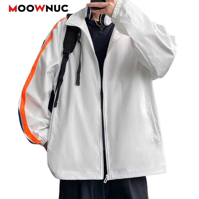 

Men's Jacket Windbreaker Coats Male Autumn 2023 Solid Outdoors Overcoat Youth Windproof Hombre Casual Brand Student MOOWNUC