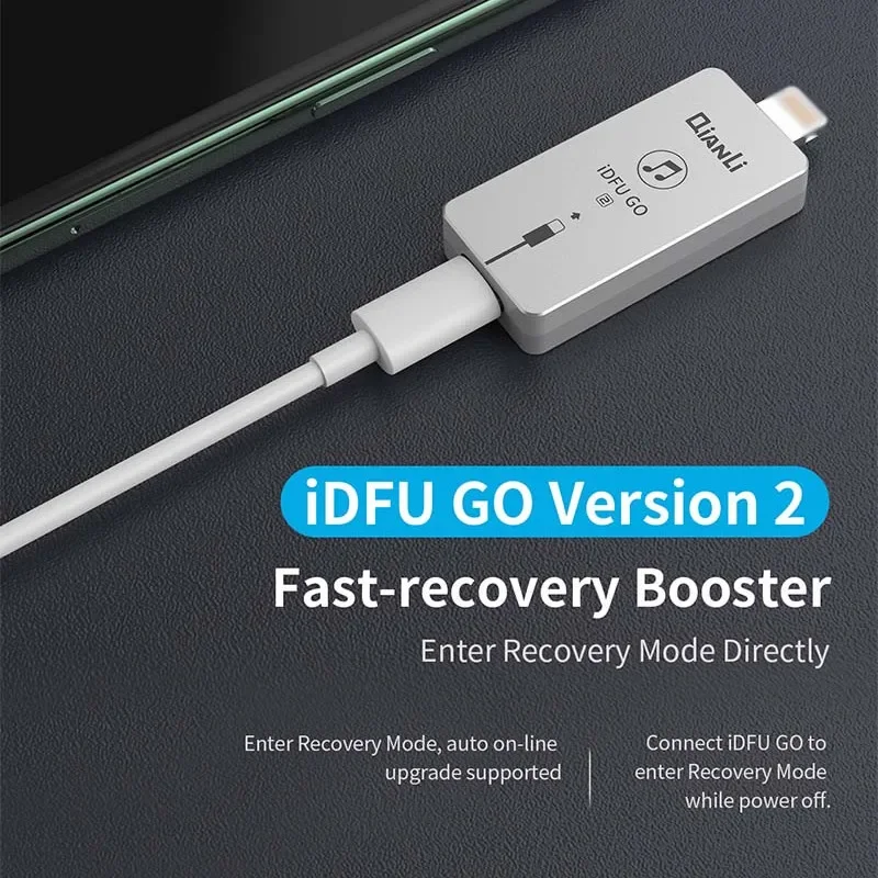 QIANLI iDFU GO 2 3 Fast Recovery Booster for IP Pad Lightning /Type-C Interface Enter Recover Mode Nand Data Write Device