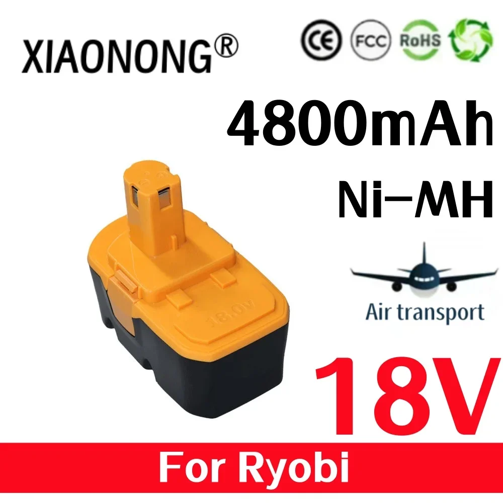 

Upgraded 18V 4800mAh Ni-Mh Replacement Battery for Ryobi 18V Battery One, Compatible with P100 P101 ABP1801 ABP1803 BPP1820