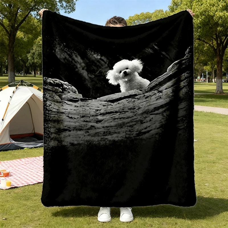 Precious Dog Horror Movie Silence of The Halloween Classic Cinema Tribute Colors Flannel Blanket