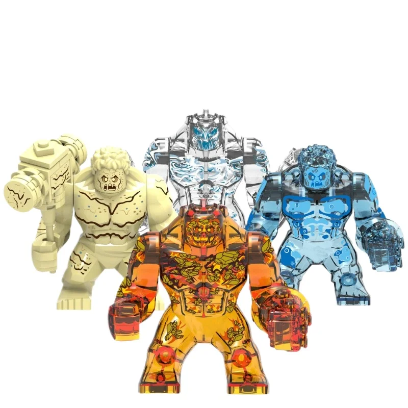 Anime Figure: Building Block Figurines, Marvel Superheroes, Four Elements, Green Giant Building Block Toys, Children's Gifts