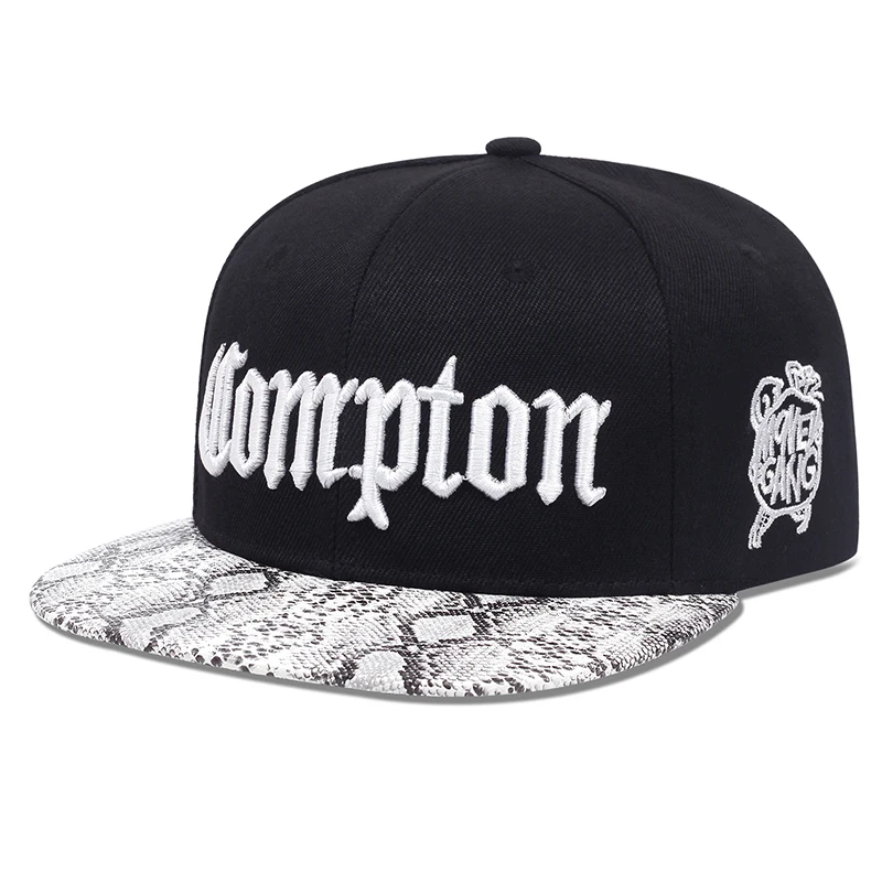 Moda COMPTON CAP Street Dance Snapback Hat Hip Hop Nakrycia głowy Mężczyźni Kobiety Dorosły Outdoor Casual Sun Baseball Cap Cowboy Hat