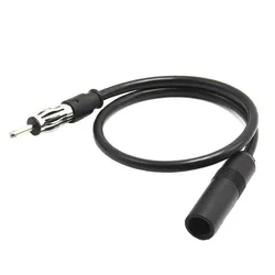 Car Radio Antenna Extension Cable 35cm 13inch Car FM AM Radio Car Antenna Extension Cable Cord DIN Plug Connector Coaxial Cable