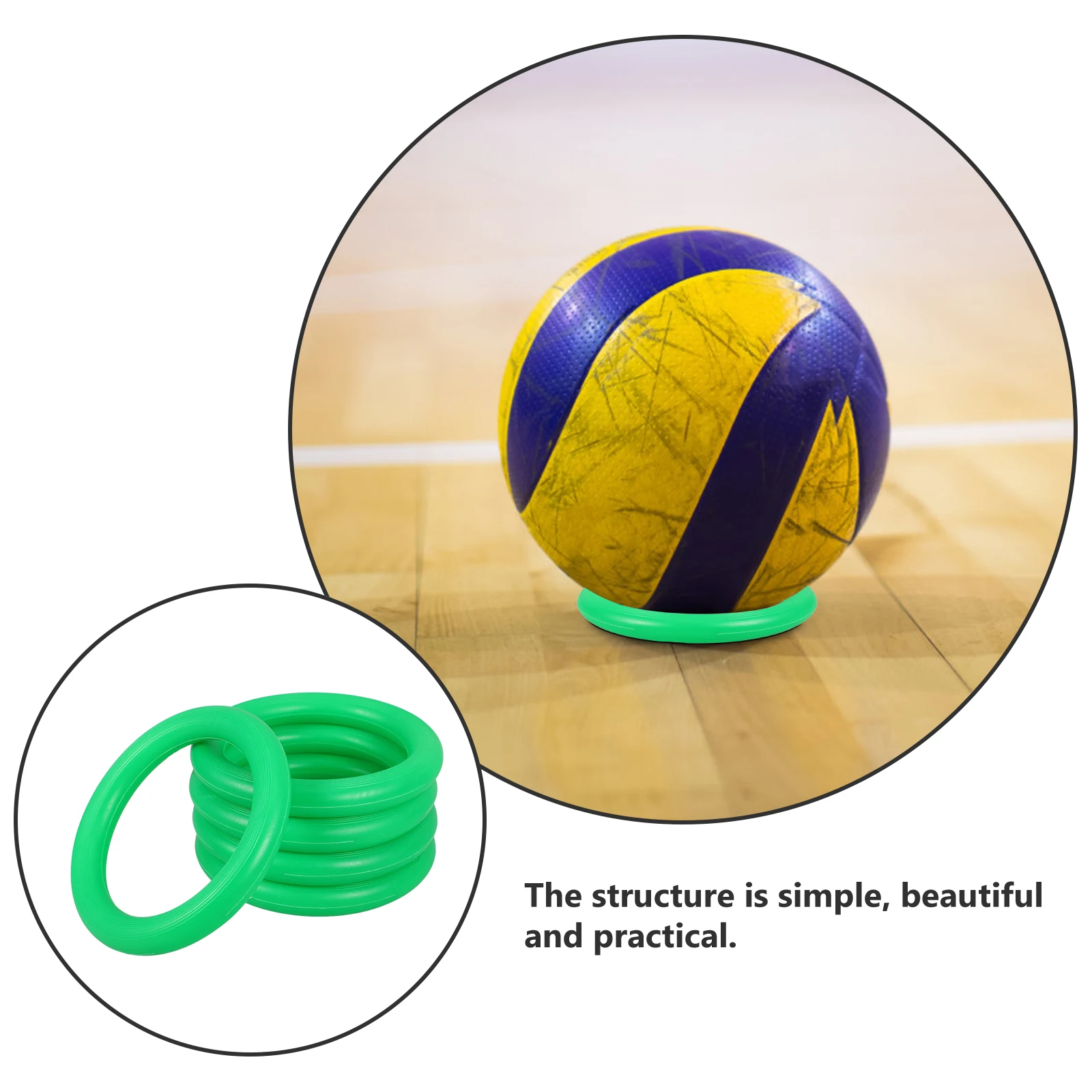 

5Pcs Plastic Ball Display Stands Base For Basketball Football Yoga Ball Small Balls Holder
