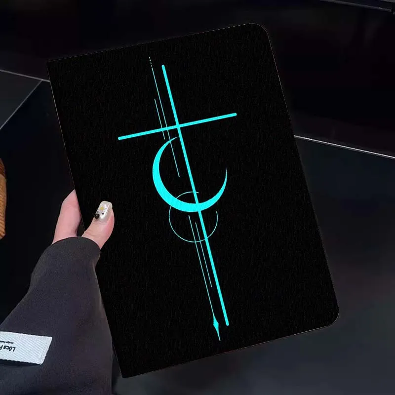 

Cross Crescent Line Art Gift Tablet Case For Huawei Honor MatePad MediaPad Air 5 6 7 11 V6 V7 V8 V9 X9 X8 T10 T10s C5e T5