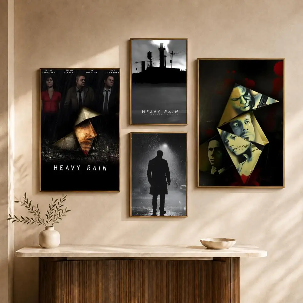 Game Heavy Rain Ethan Mars Origami Killer Thriller Poster PP Decorative Poster Print Apartment Dorm Office Cafe Gift