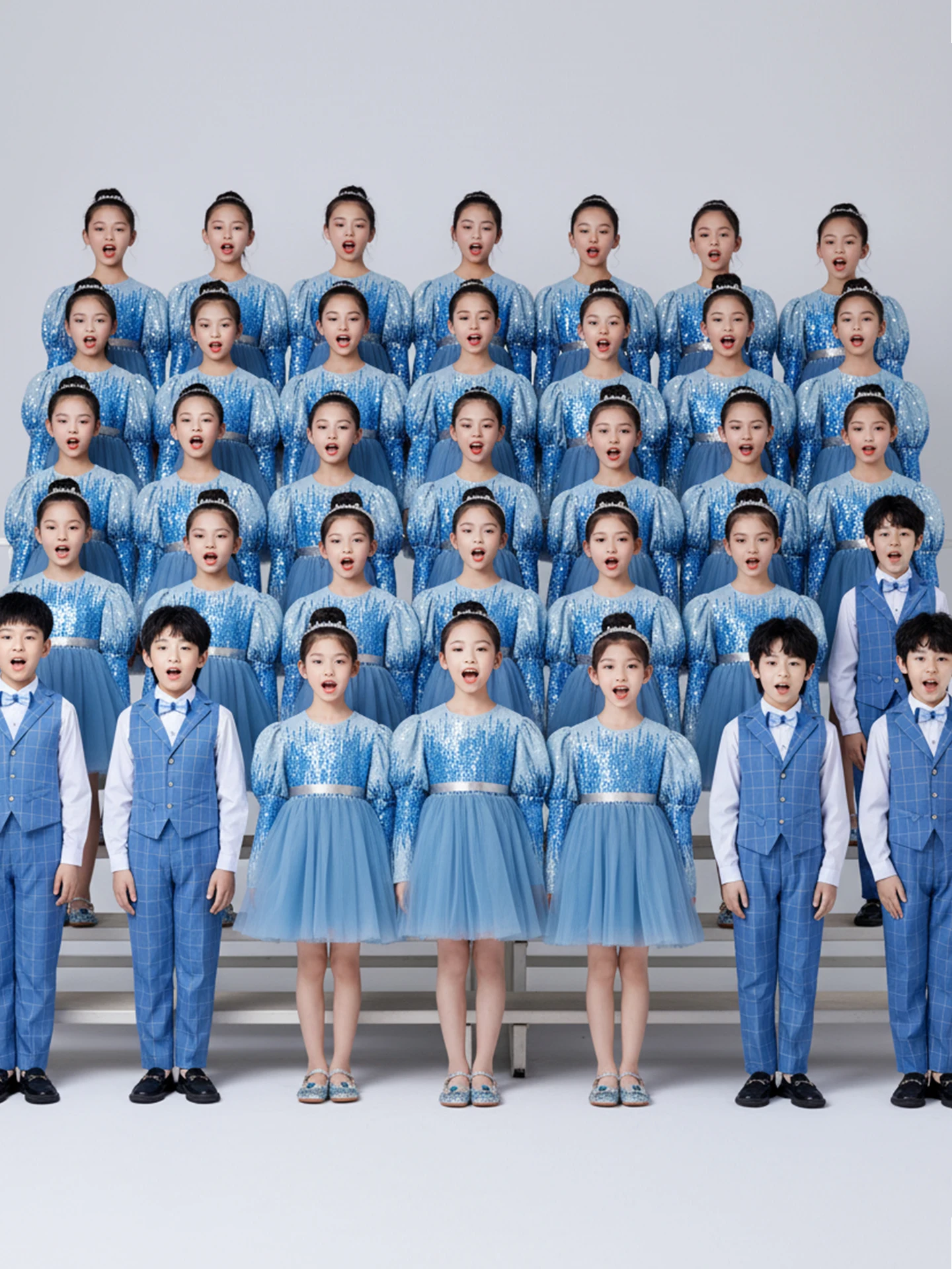 

Children's Patriotic Chorus Performance Outfit Girls Primary School Students Red Song Recitation Speech Cetition Costume