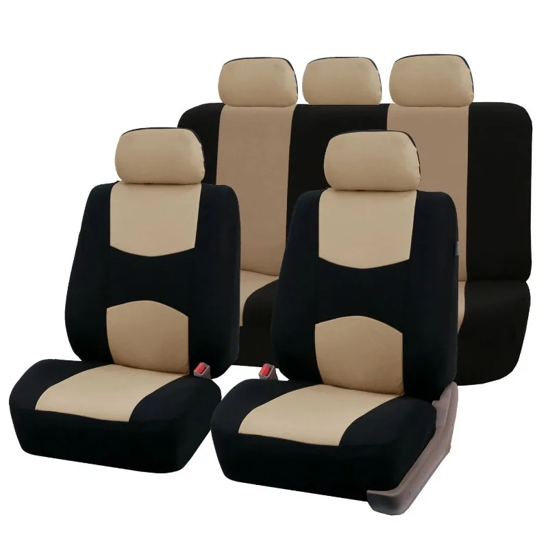 Universal 5-seater Car Seat Covers Fabric Bicolor Stylish Fit for Most Car Car Accessories Interior Seat Covers Protectors