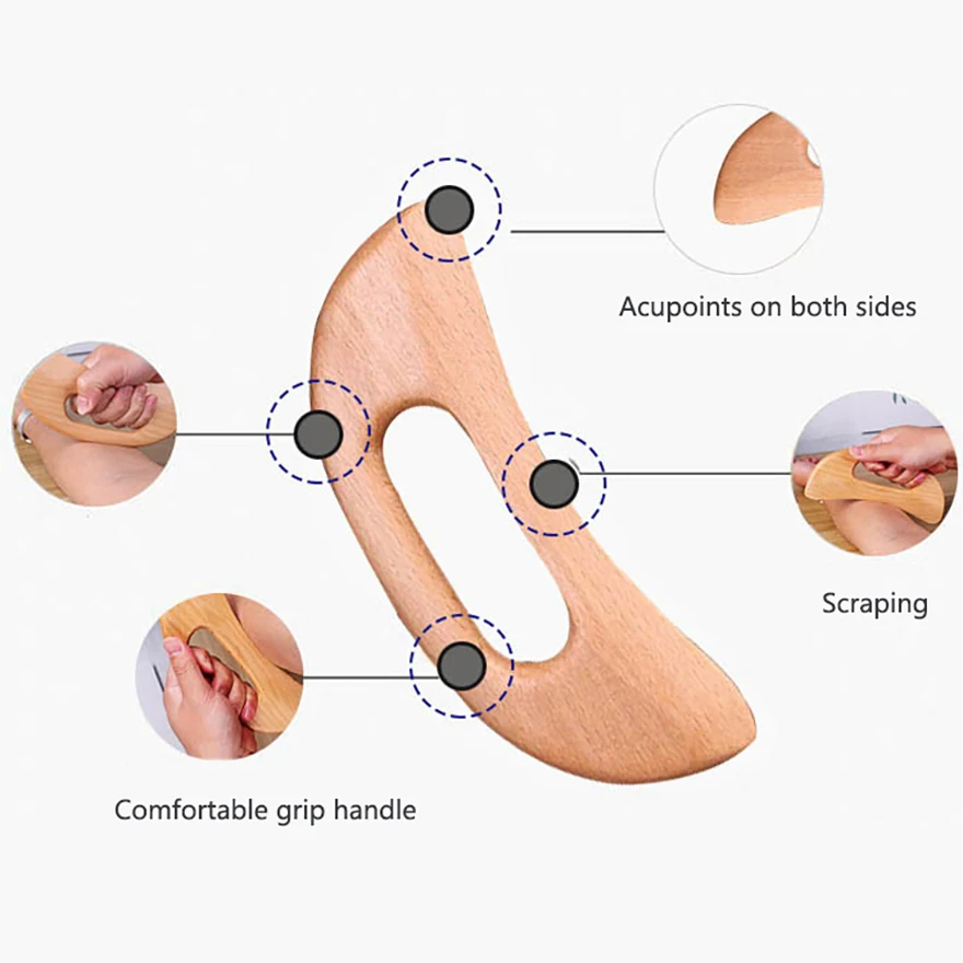 Wooden Gua Sha Tool Scraping Board Massage Tool Slimming Guasha Massage Board Gua Sha Scraper Body Massage Tool