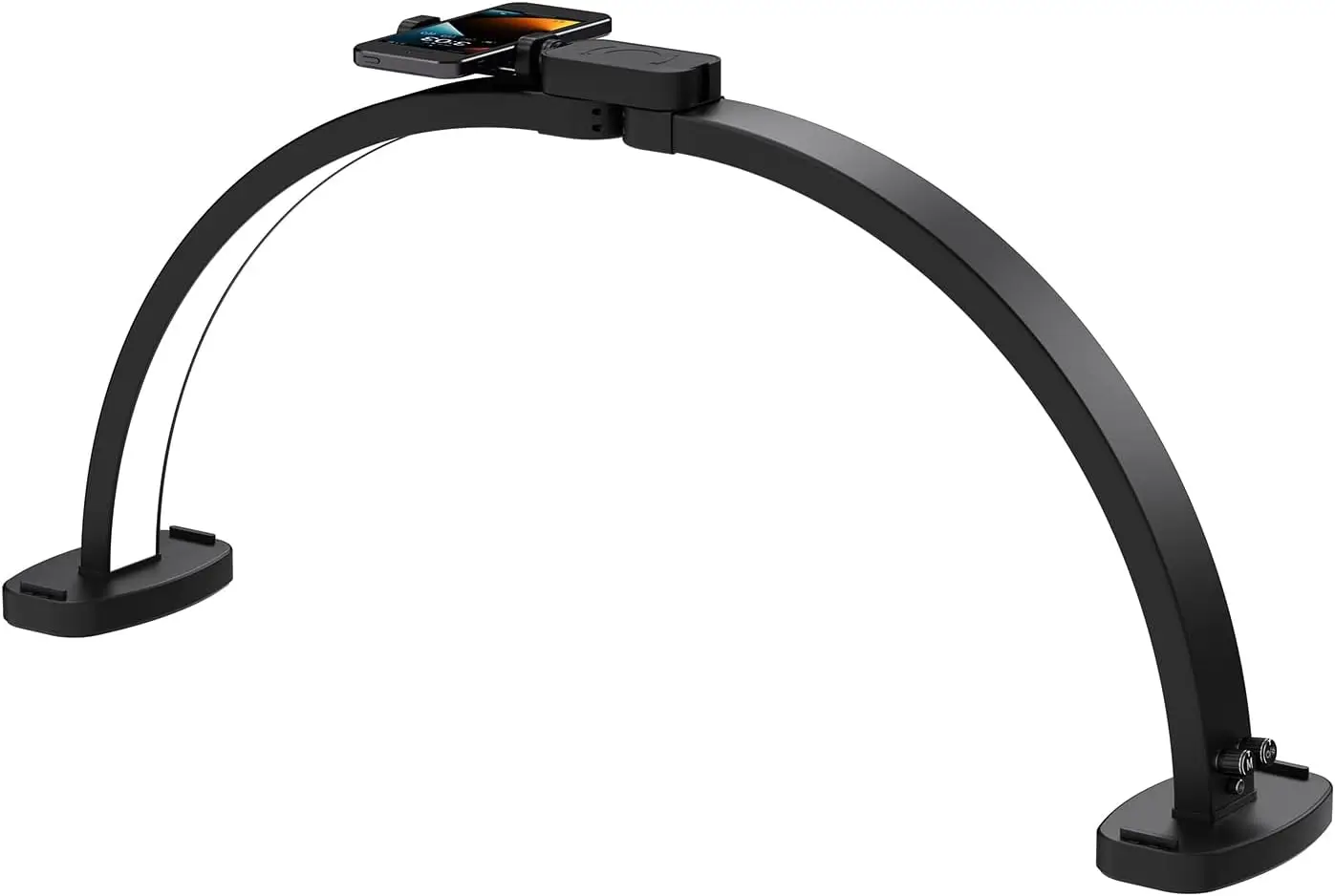 

31-дюймовая складная настольная лампа-полумесяц для маникюра с подставкой для телефона, плавная регулировка цвета/яркости для начинающих