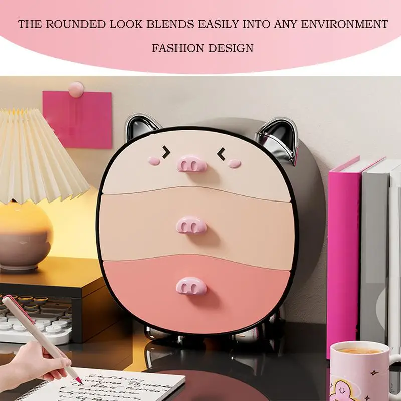 Makeup Organizer Box Household Tabletop Vanity Box Multi-Functional Skin Care Organizers For Bedroom Dormitory Study Room Living