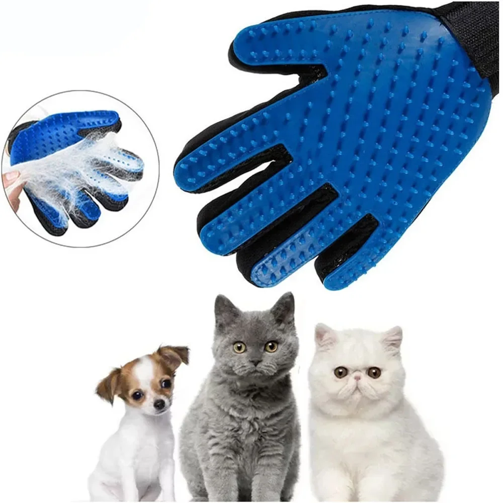 Pet Glove Cat Grooming Glove Cat Hair Deshedding Brush Remover Brush For Animal Gloves Dog Comb for Cats Bath Clean Massage Hair