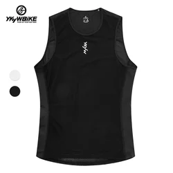 YKYWBIKE Cycling Base Layer Men Undershirt Bicycle Bike Vest Summer Ride Outdoor Running Mesh Underwear Sleeveless Mesh Bicycle