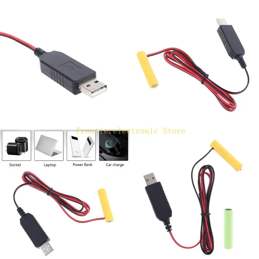G8DB USB to LR03 Battery Elimination Cable Replace 1-4x LR03 Battery for Beard Trimmer Toothbrush Mirror Supply Cable