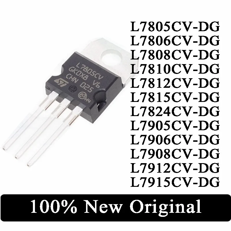 10Pcs 100% New L7805CV L7806CV L7808CV L7810CV L7812CV L7815CV L7824CV L7905CV L7906CV L7908CV L7912CV L7915CV IC Chip In Stock