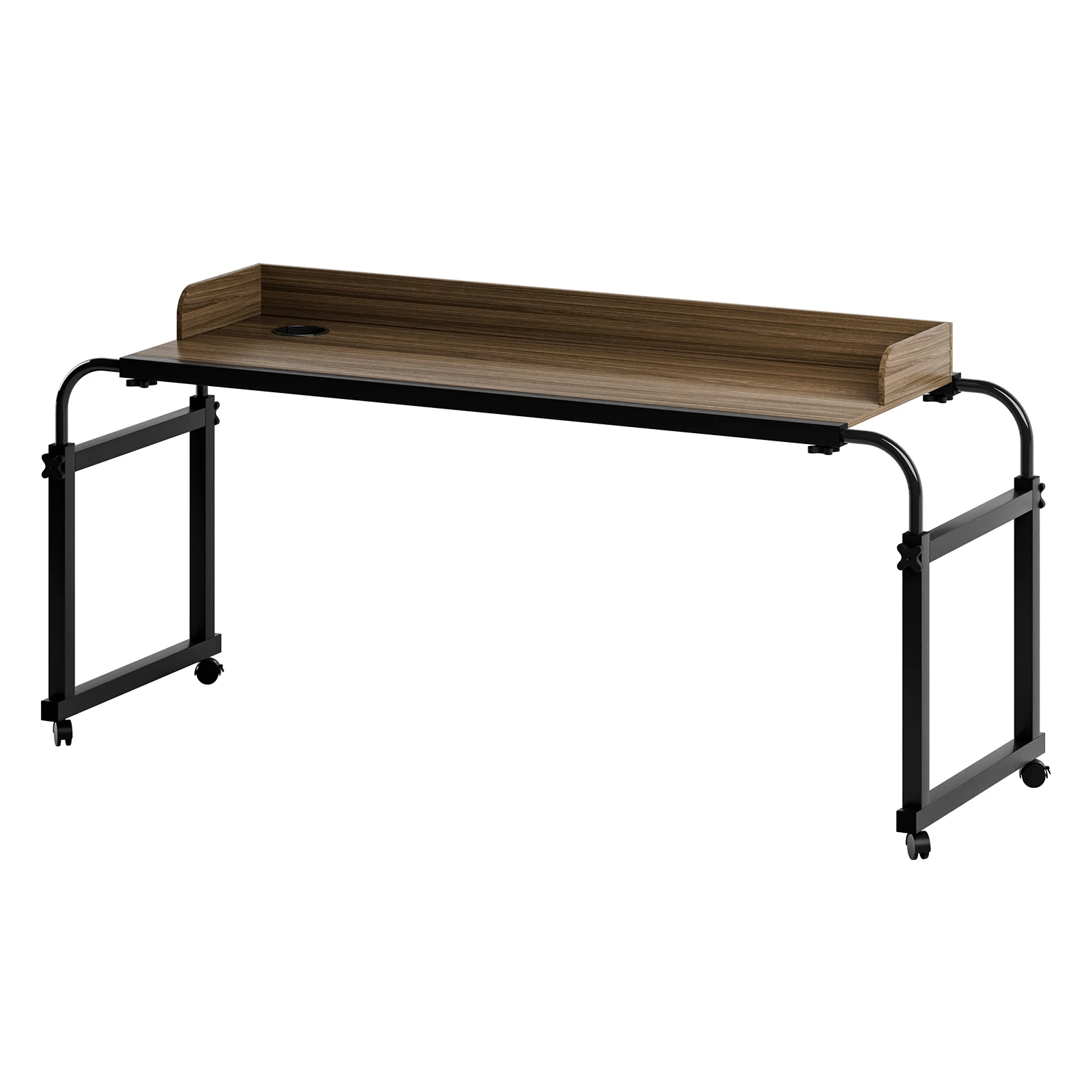 Portable Bedside Table,Adjustable Height And Length Bedside Computer Desk,Raised Panel, Widened And Lengthened Working Area