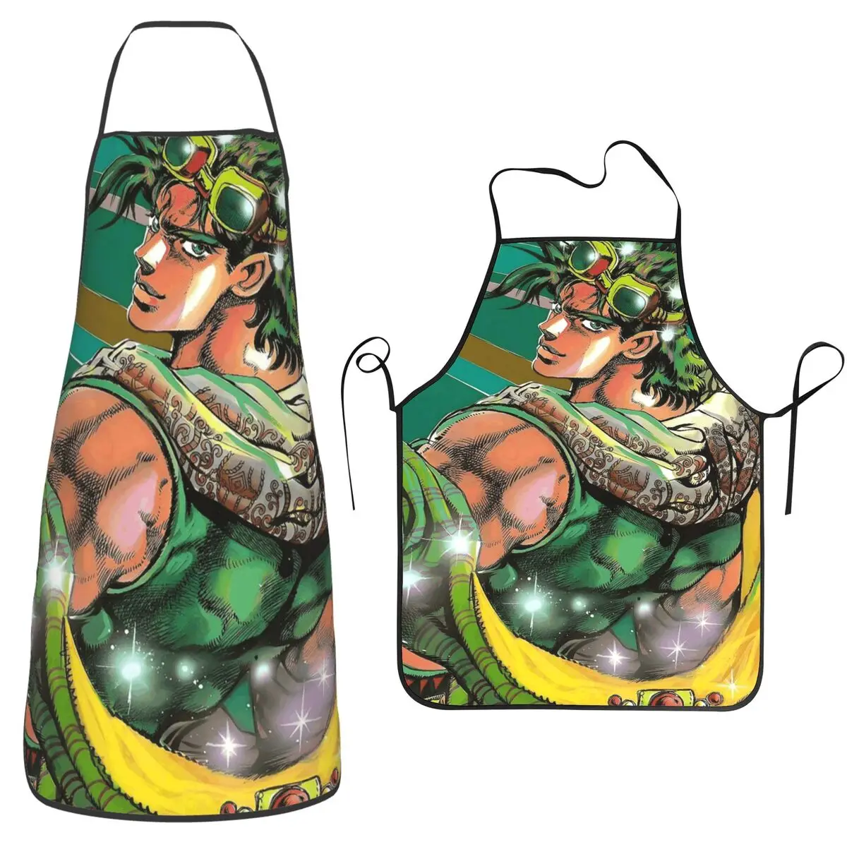 Jojo Bizarre Adventure Joseph Joestar Anime Apron Chef Cooking Tablier Bib Kitchen Cleaning Pinafore for Women Men Gardening
