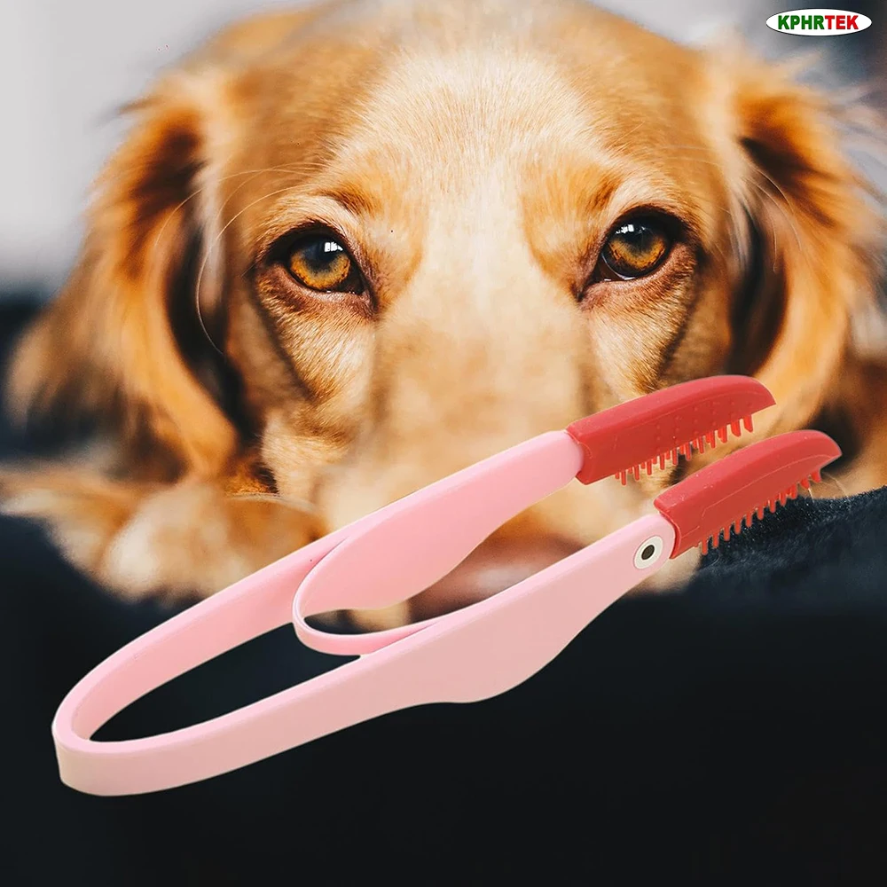 Soft Silicone Pet Eye Cleaning Brush Ergonomic Tear Area Grooming Comb for Cats & Small Dogs
