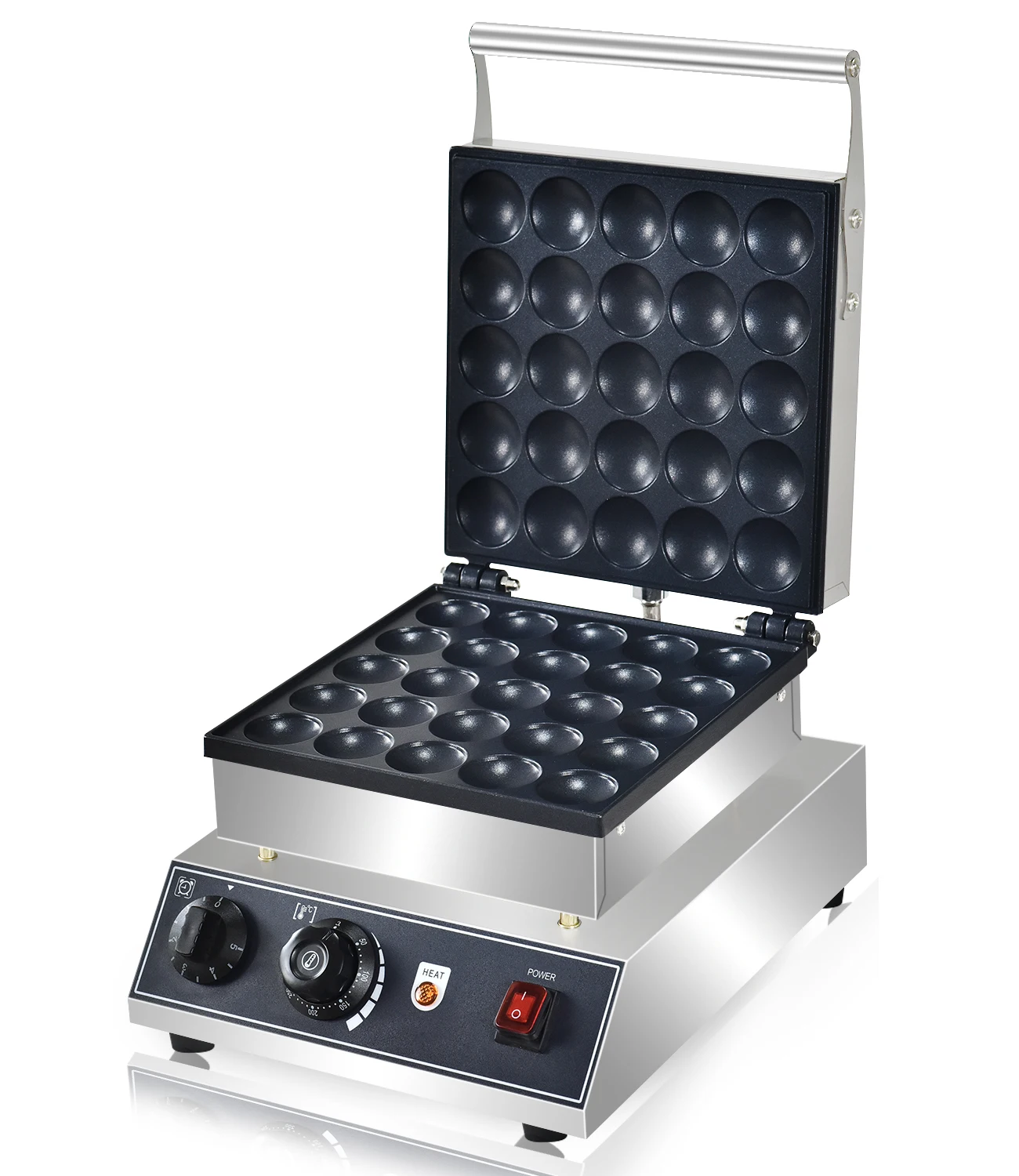 HPH2O Electric 25Pcs Mini Pancake maker Dutch Pancakes Machine1750W Non-stick Coating Baking Dessert Equipment  mini hotcakes