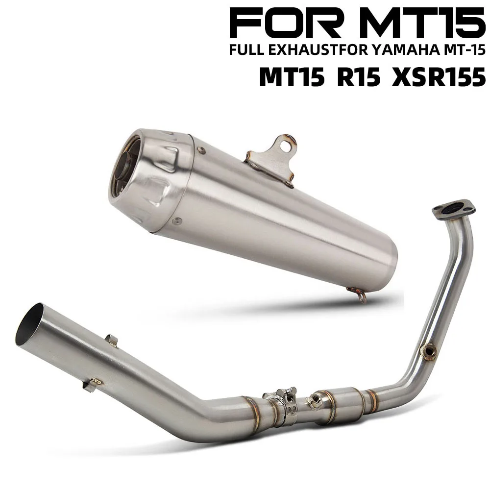 

MT125 Exhaust System For Yamaha YZF-R15 MT15 XSR155 2017-2026 R125 MT-125 XSR125 2019-2026 Motorcycle Exhausts Pro Race Muffler