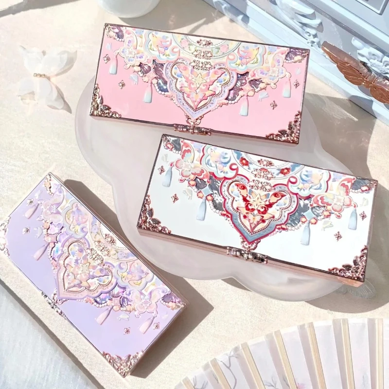 Flower Knows Butterfly Cloud Collar Collection Makeup 6Colors Eyeshadow Matte Fine Shimmer Pearl Glitter Eye Face Palette