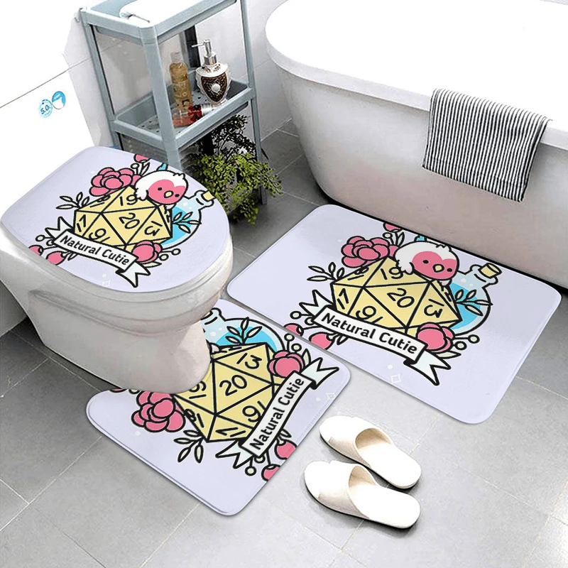 ADecorative Absorbent Foot Mat Bath Mat Bathroom Small Rug Entrance Door Mat Kitchen Mat Bedroom Balcony Room Mat toilet rug