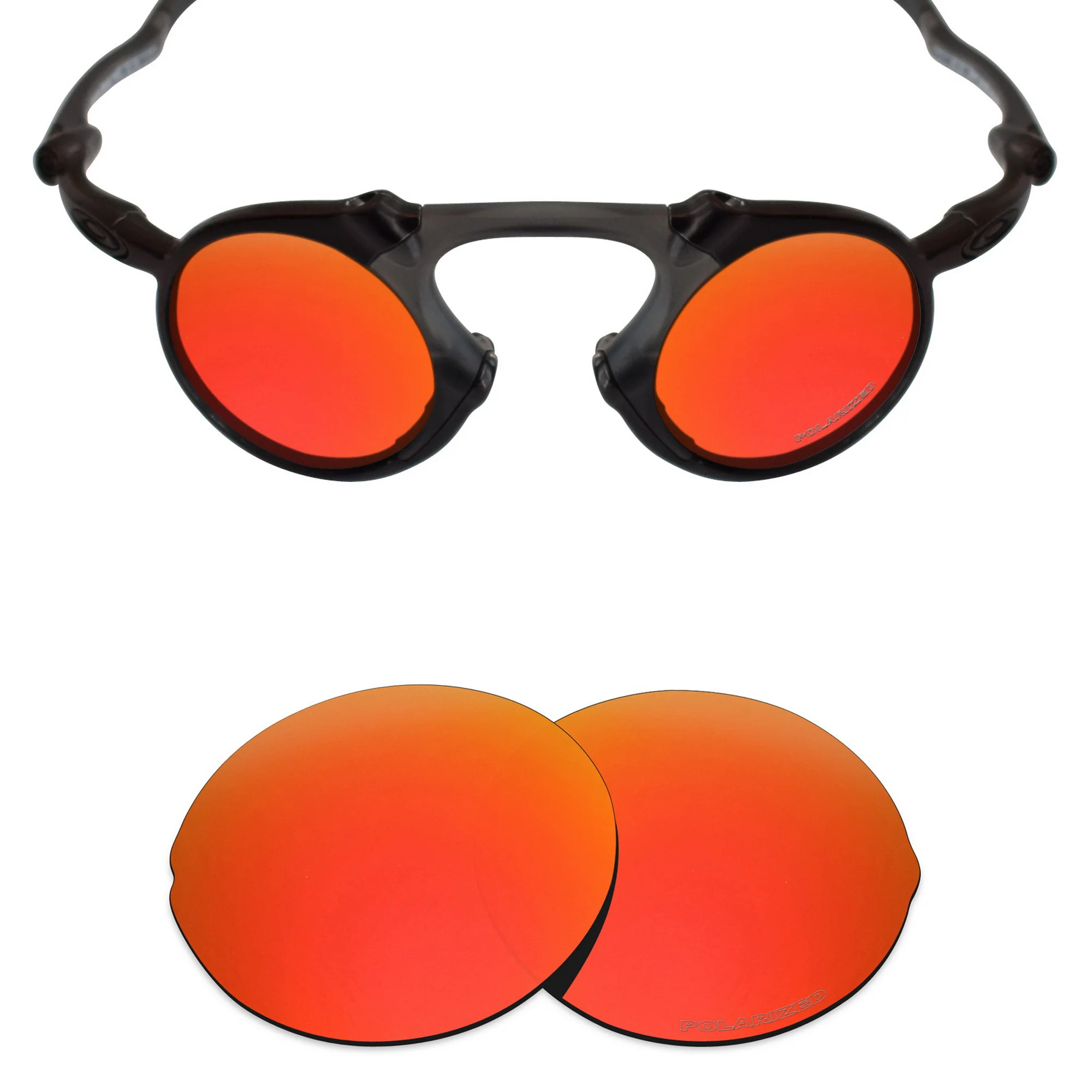 ezoptix123 Substituição de lentes polarizadas / não polarizadas anti-sal gravada para óculos de sol Oakley Madman OO6019 - 42 mm