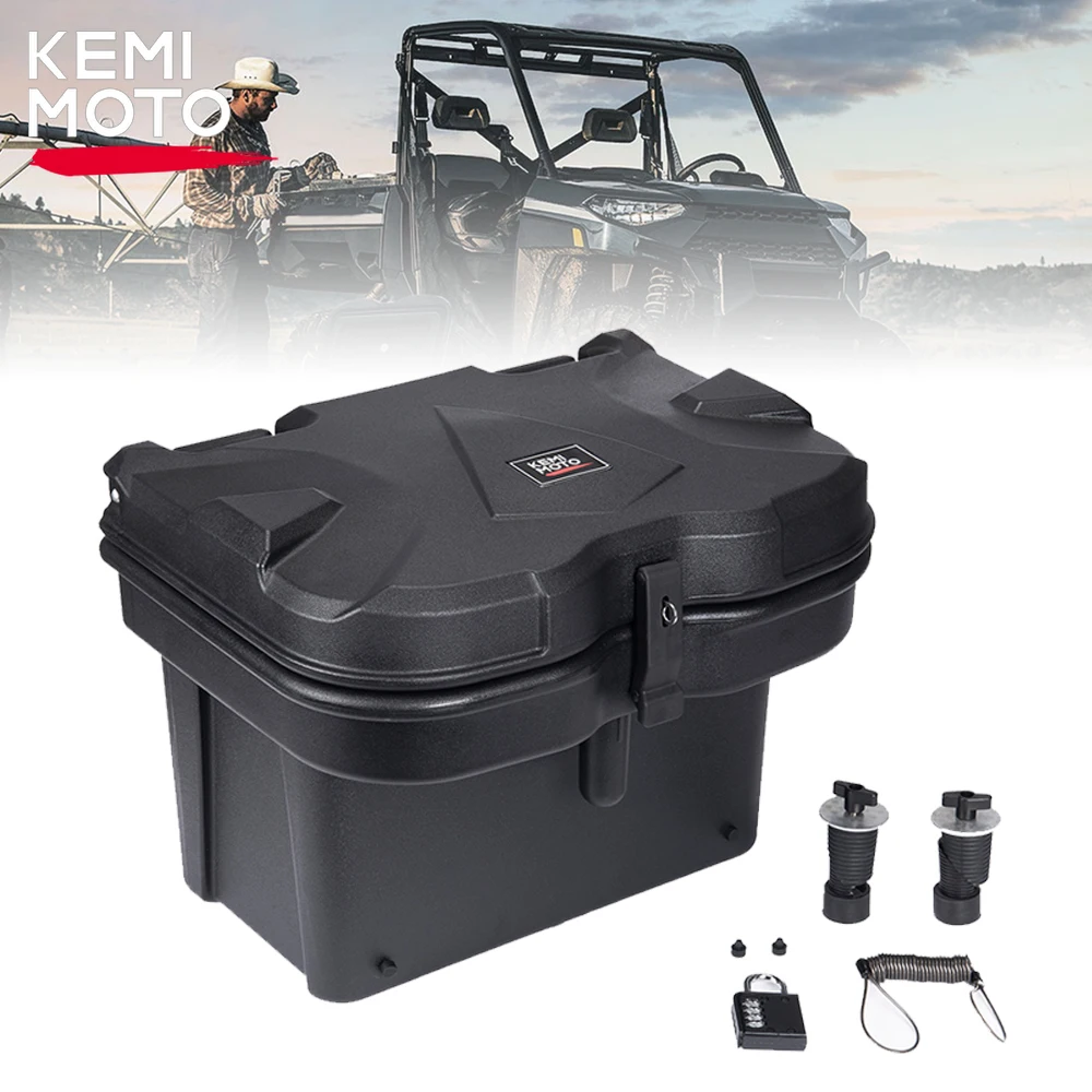 KEMIMOTO 21L Storage Box Compatible with Polaris General 1000 / Ranger 1000 XP 900 800 700 570 500 2013-2024 Cargo Bed Toolbox