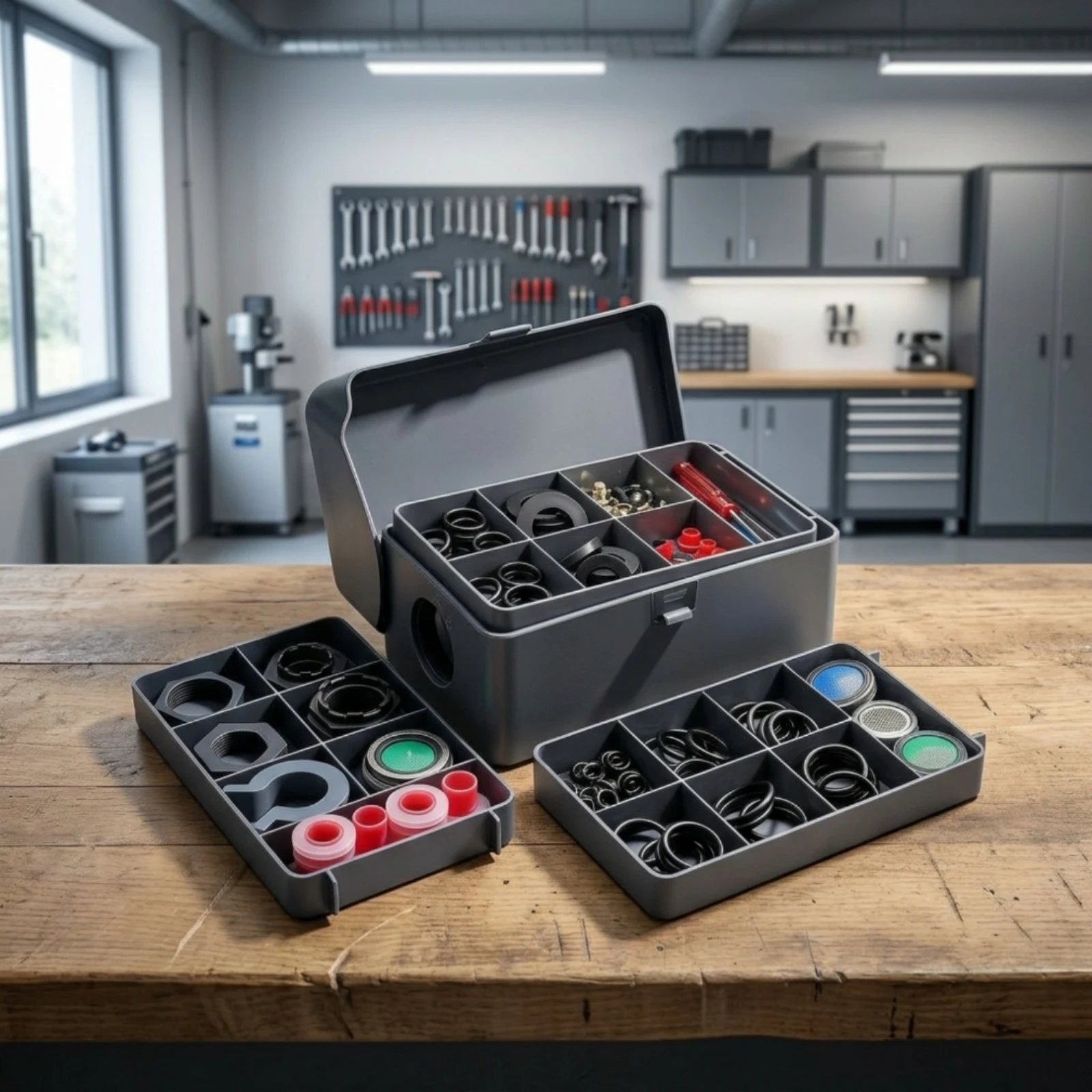 Plumbing Repair Kit Universal Faucet Repair Kit with Storage Case Plumbing Parts Assortment Organized for Handymen, Kitchen
