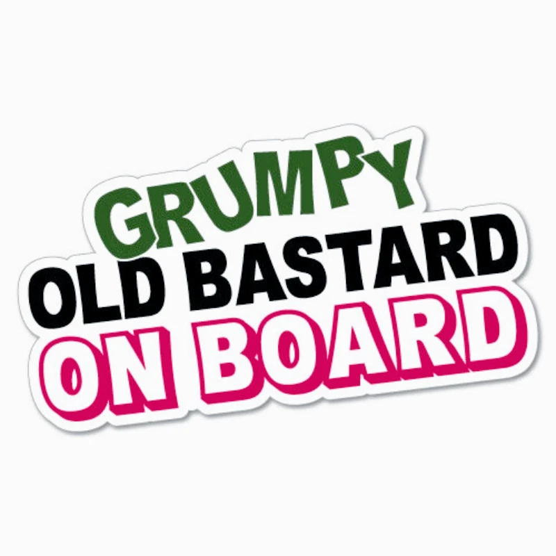 

Наклейки для украшения автомобиля Grumpy Old Bastard на борту, наклейка, виниловая вывеска для автомобиля, милый 15 см ПВХ KK