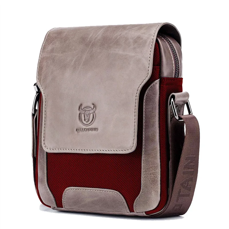 Imagem -05 - Bullcaptain-bolsa Mensageiro de Couro Genuíno para Homens Bolsas de Ombro Masculina Bolsa Crossbody Casual Bolsa de Negócios Marca Famosa 2023