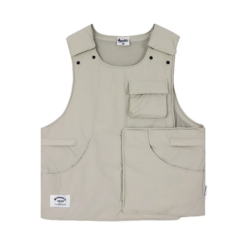 Winter 2024 new multi-pocket jacket waterproof vest