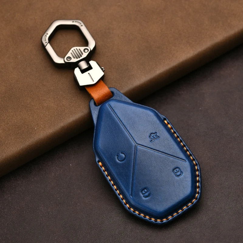Genuine Leather Protector for BYD Formula Leopard SUPER 5 SUPER 8 SUPER 3 9 Key Case Cover Fob 4