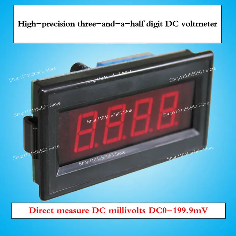 High-Precision 3.5 Digit Digital DC Voltmeter Head Millivolt Meter ±50 100 200mV Range 0.1mV Resolution for Electronics Testing