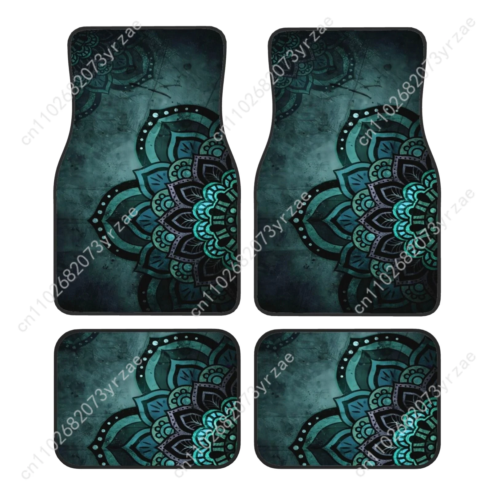 

Mandala Pattern 4pcs Universal Car Floor Mats All-Season Fashionable Auto Interio Absorbent Non-Slip Washable Car Floor Mats