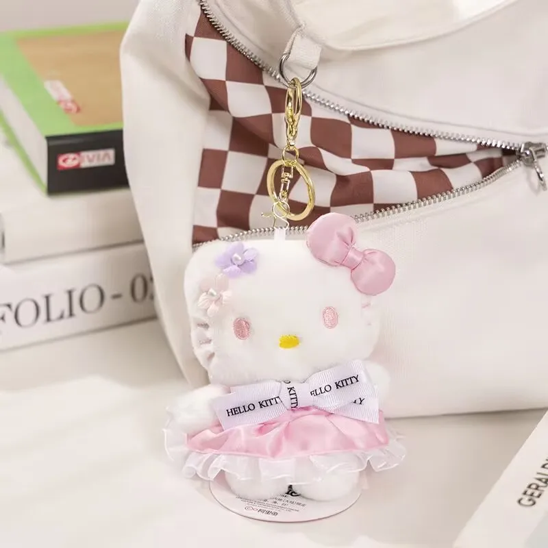 Sanrio Hello Kitty Series Plush Pendant School Bag Backpack Kawaii Pendant Key Ring Plush Toy Birthday Gift view 4
