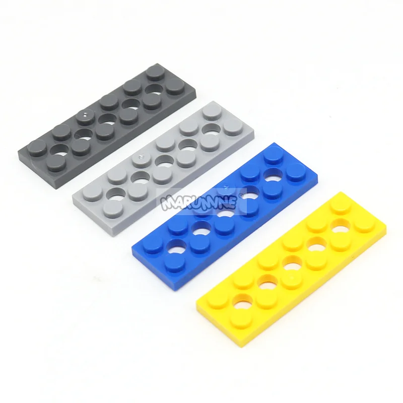 Marumine 100 peças placa de tecnologia moc 2x6 com 5 furos 32001 peças clássicas acessórios modelo de plástico montagem diy brinquedos infantis