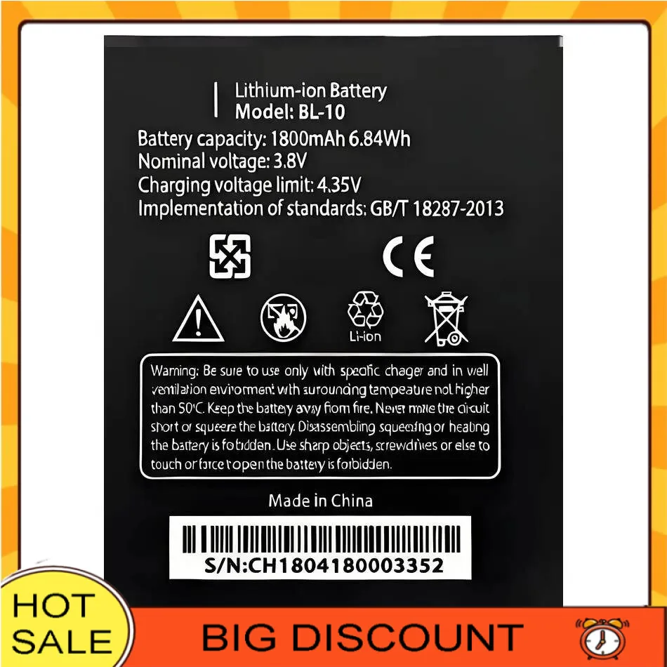 BL-10 Durable Mobile Phone Battery For Thl T12 1800Mah