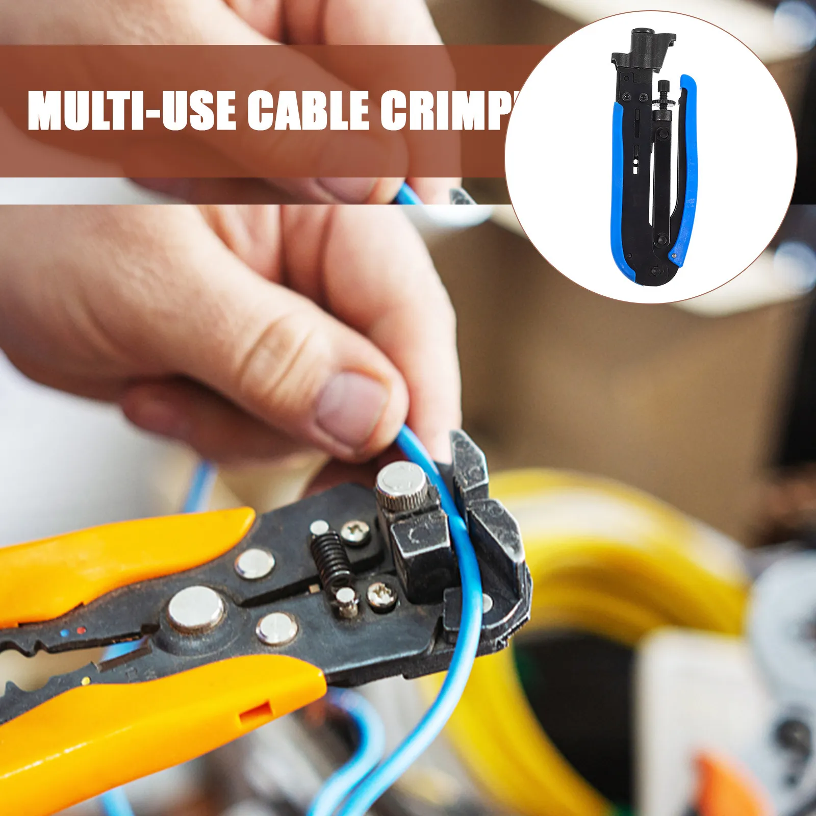 Cable Stripping Stripper Tool Professional Steel Halloween Christmas Coax Connector Crimp Tool Coax Connector Tool