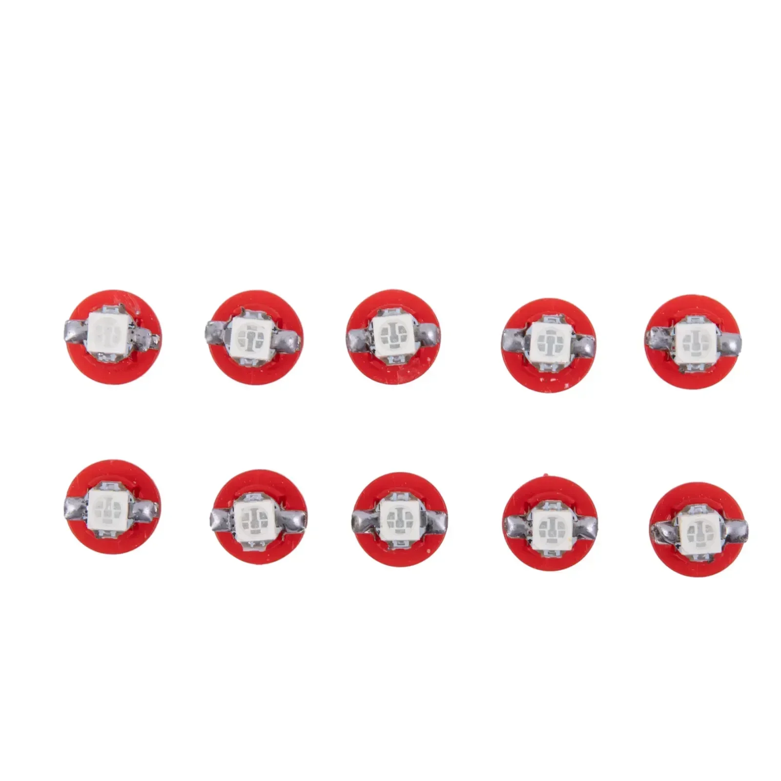 10pcs/set Car Lights 5050 Gauge LED Indicator Bulbs Dashboard Side Interior Dash Lights T5 B8.5D 1SMD Car Accessories 4 Colors