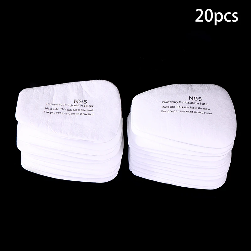 20-Pack 5N11 Particulate Filter Paper – Fits 6200, 7502, 6800 Respirator Masks (For Chemical Spraying & Painting Applications)